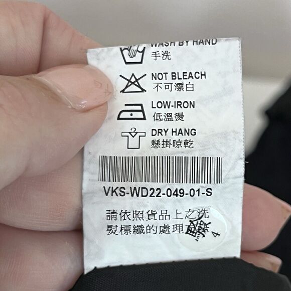 Veeko Dress Womens Small Black Mini Fit and Flare Lace Trim Goth Dark Whimsigoth - Picture 8 of 14